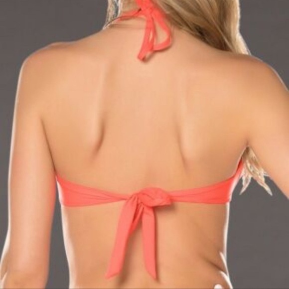 NWOT BECCA Macrame Halter Bikini Top - Picture 3 of 11